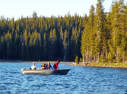 Fishing and boating at nearbvy lakes.